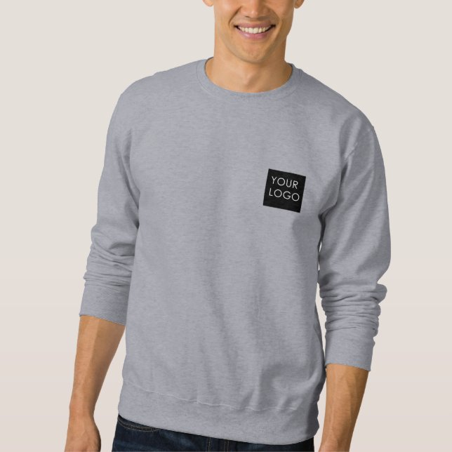 Modern Professionell Company Logotyp Lång Ärmad Tröja (Framsida)