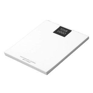 Modern Professionell Company Logotyp White Anteckningsblock