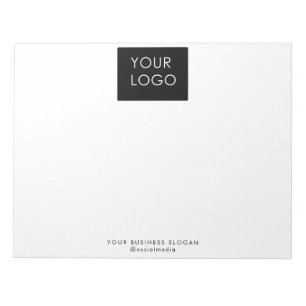 Modern Professionell Company Logotyp White Anteckningsblock
