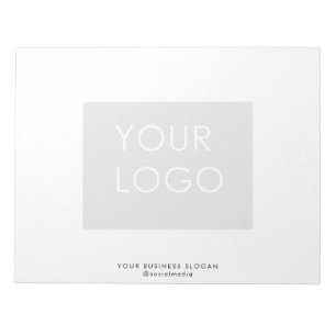 Modern Professionell Company Logotyp White Anteckningsblock