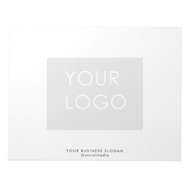 Modern Professionell Company Logotyp White Anteckningsblock (Framsida)