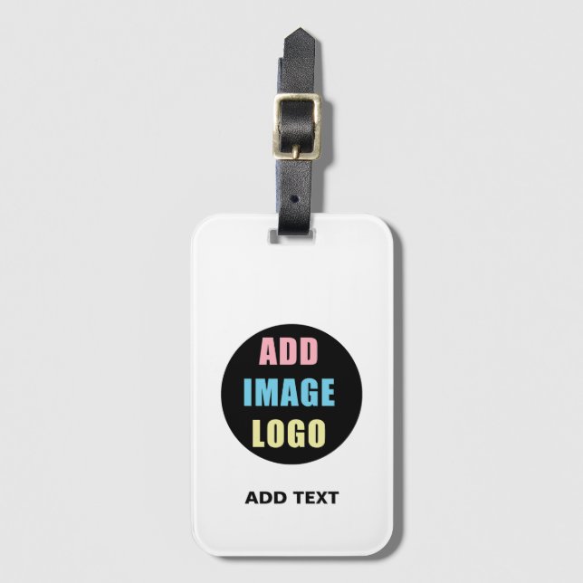 Modern Professionell Company Logotyp White Bagagebricka (Framsida vertikal)
