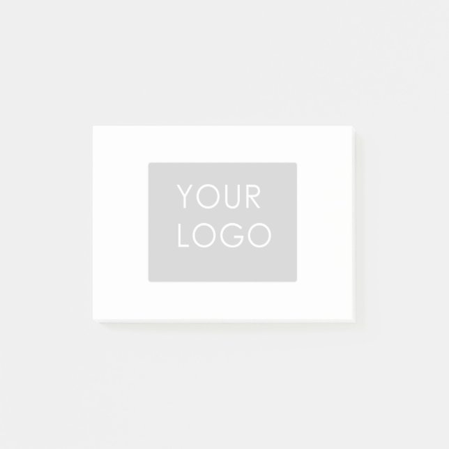 Modern Professionell Company Logotyp White Post-it Block (Framsida)