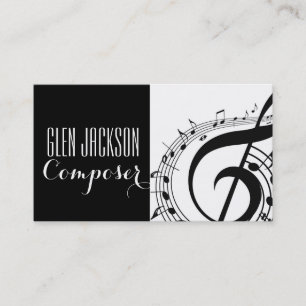 Modern Professionell Composer Musik noter Musician Visitkort