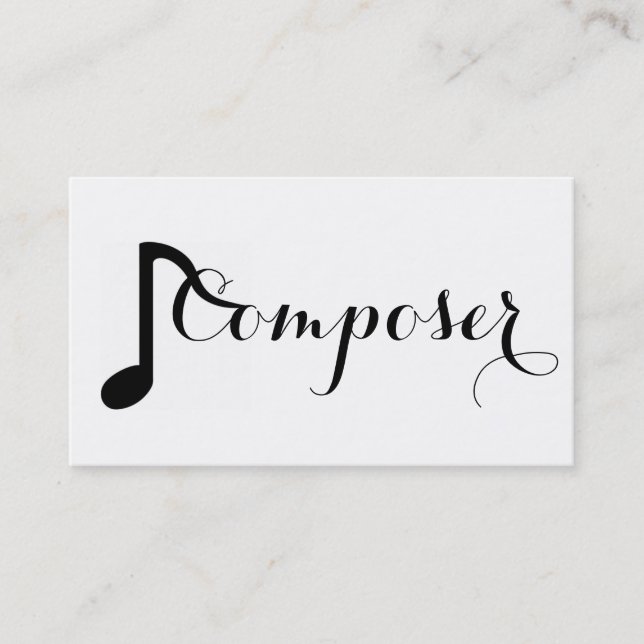 Modern Professionell Composer Musik noter Musician Visitkort (Framsida)