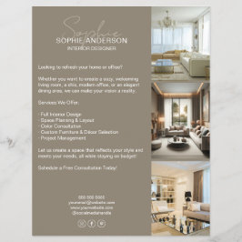 Modern professionell designer taupe reklamblad