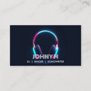 Modern Professionell DJ Songwriter Music Headphone Visitkort