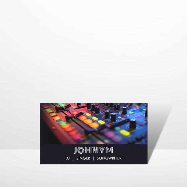 Modern Professionell DJ Songwriter Music Singer Visitkort (Skapare uppladdad)