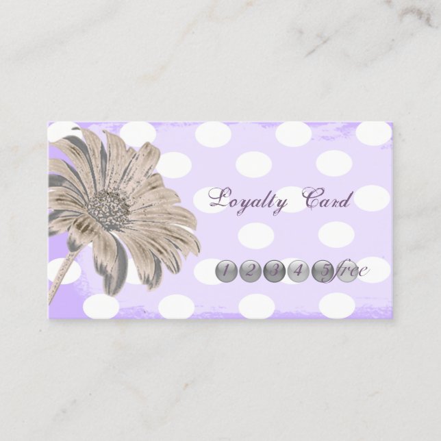 Modern Professionell,Dold,Flower Loyalty Card Lojalitetskort (Framsida)