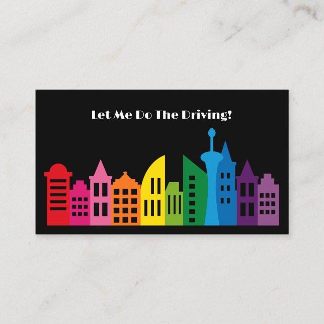 Modern Professionell Driver Anpassningsbar QR-kod Visitkort (Framsida)