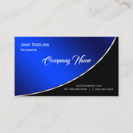 Modern Professionell Elegant Bright Blue Visitkort