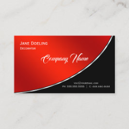 Modern Professionell Elegant Bright Crimson Visitkort