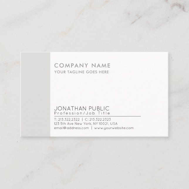 Modern Professionell Elegant Corporate Plain Visitkort (Framsida)