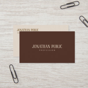 Modern Professionell Elegant Mall Brun & Beige Visitkort