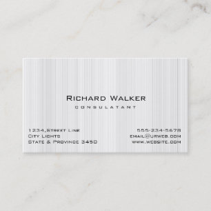 Modern Professionell elegant Plain White Wood Visitkort