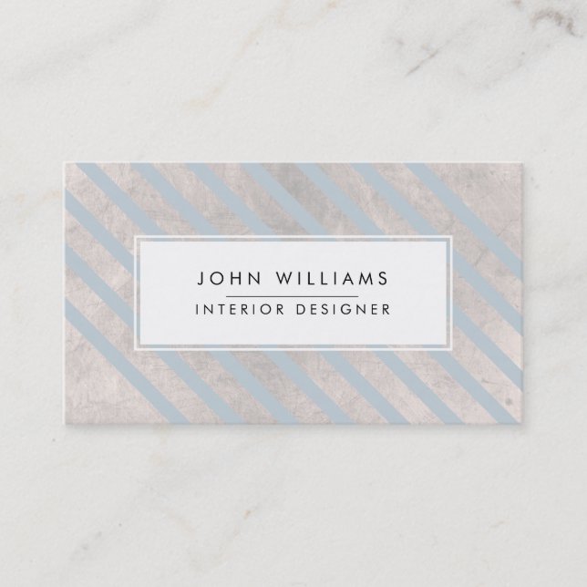 Modern Professionell Elegant - stripe-Chic Visitkort (Framsida)