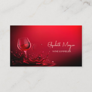 Modern professionell elegant vin glas röd visitkort