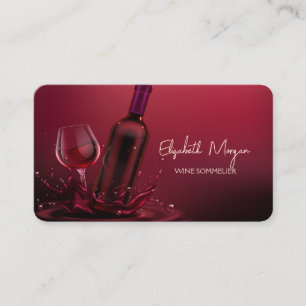 Modern professionell elegant vinglas visitkort