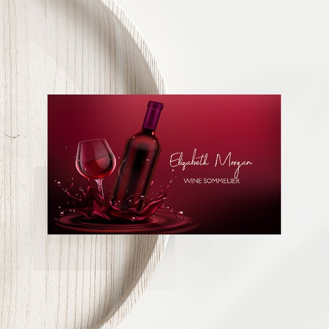 Modern professionell elegant vinglas visitkort (Skapare uppladdad)