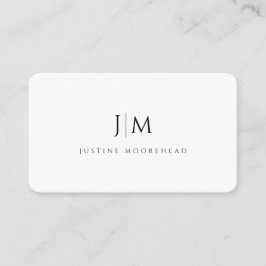 Modern Professionell enkel Monogram-minimalistisk Visitkort