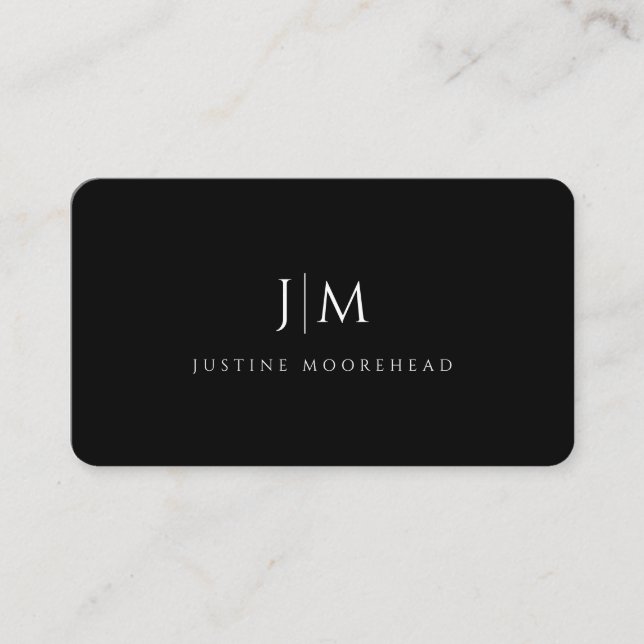 Modern Professionell enkel Monogram-minimalistisk Visitkort (Framsida)