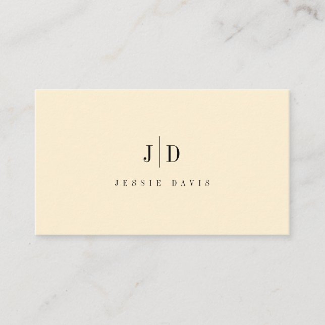 Modern Professionell Enkel Monogram Visitkort (Framsida)