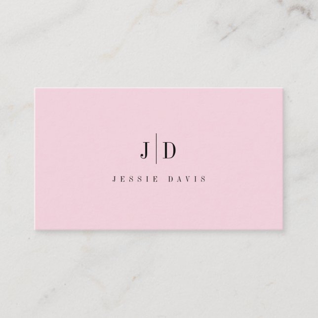Modern Professionell Enkel Monogram Visitkort (Framsida)