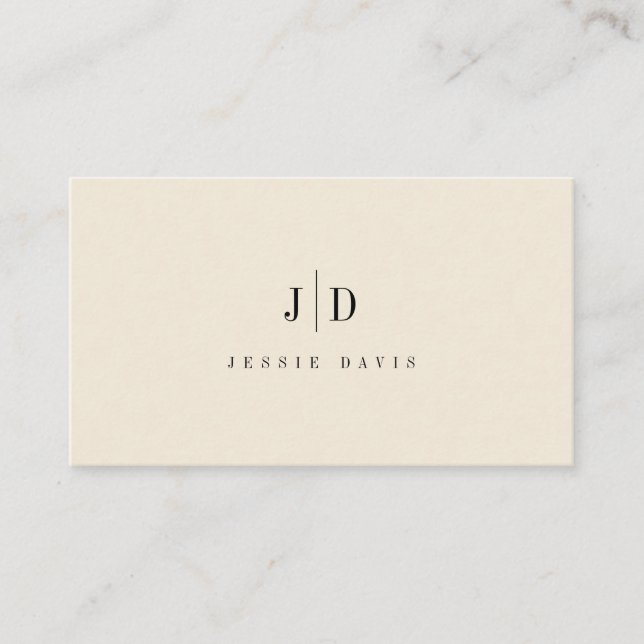 Modern Professionell Enkel Monogram Visitkort (Framsida)