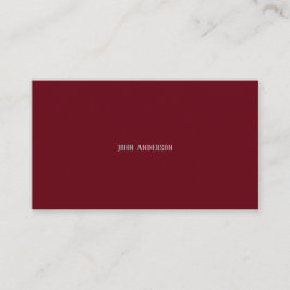 Modern Professionell - enkelt Cherry Red Visitkort