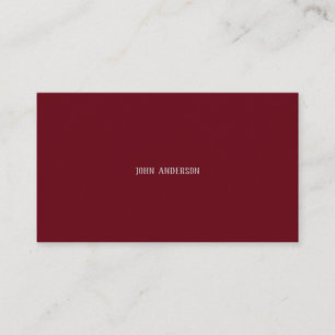 Modern Professionell - enkelt Cherry Red Visitkort