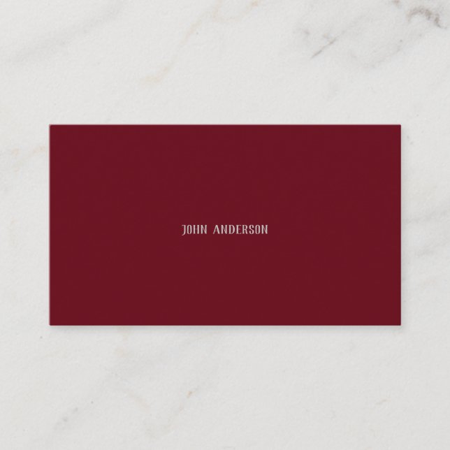 Modern Professionell - enkelt Cherry Red Visitkort (Framsida)
