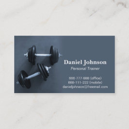 Modern, professionell, fitness, personlig tränare visitkort