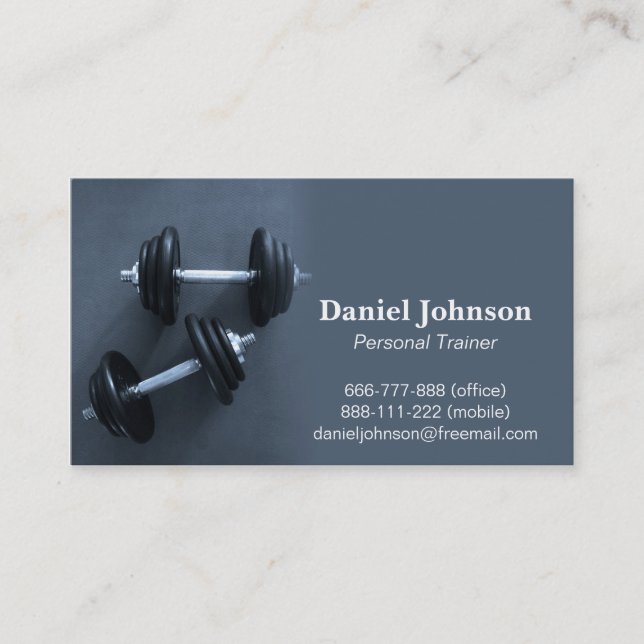 Modern, professionell, fitness, personlig tränare visitkort (Framsida)