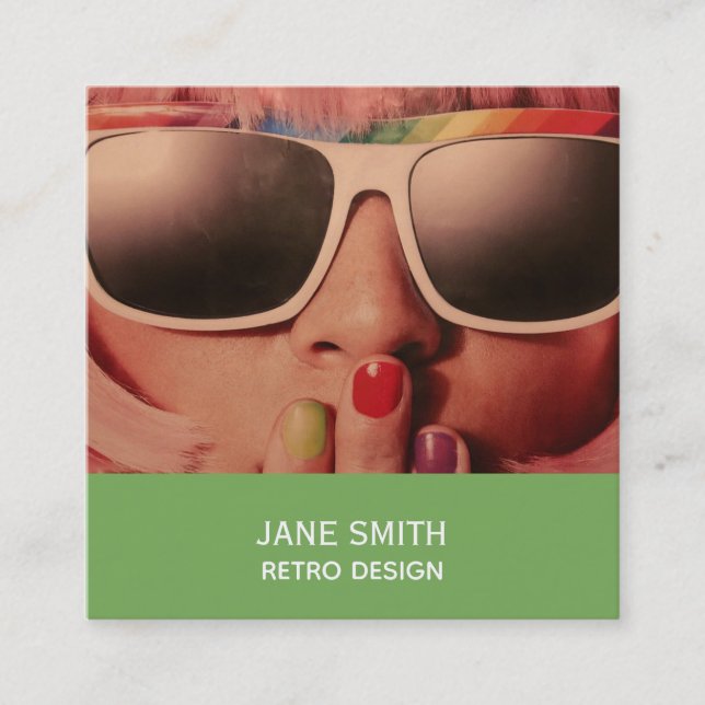 modern professionell för återskapande av Mode Desi Fyrkantigt Visitkort (Framsida)