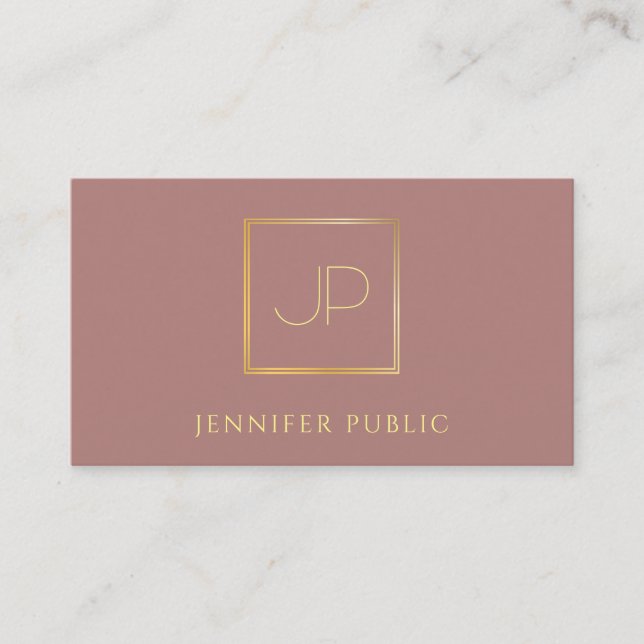Modern Professionell för elegant i Monogram för Gu Visitkort (Framsida)