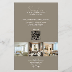 Modern Professionell för fotot QR-omformning - för Flygblad