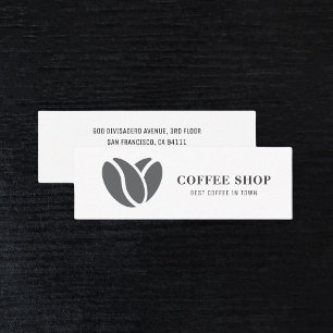 Modern Professionell för kaffesoptik Black Mini Visitkort