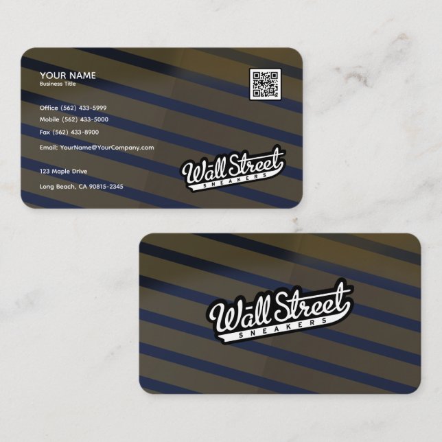 Modern Professionell för luxe-gradient Foil Visitkort (Fram/baksida)