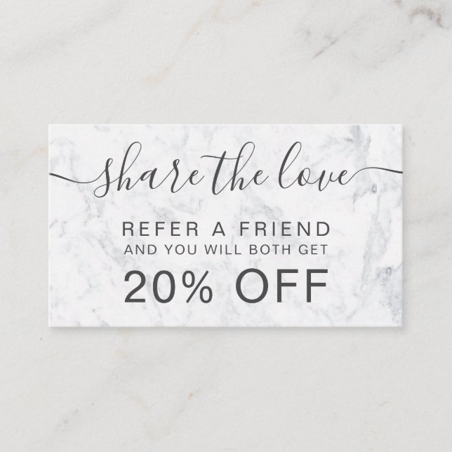 Modern professionell för makeup för vitmarmorhår rabattkort (Framsida)