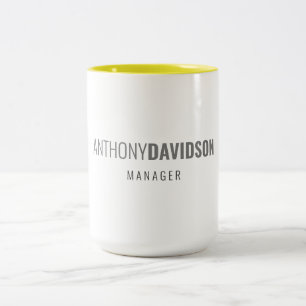 Modern Professionell för minimal Elegant Två-Tonad Mugg