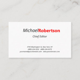 Modern Professionell för minimal Elegant Visitkort