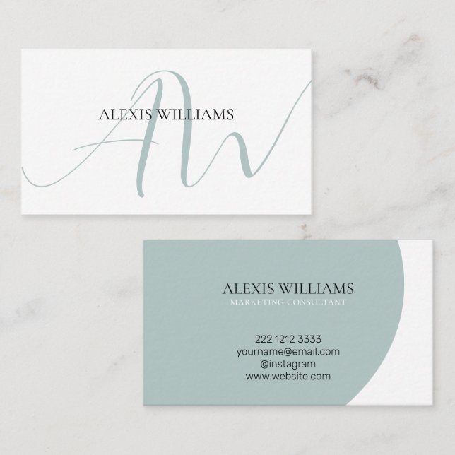 Modern Professionell för minimal Elegant Visitkort (Fram/baksida)