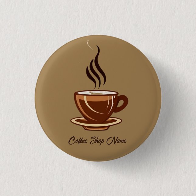 Modern professionell för minimal kaffeförsäljning knapp (Framsida)