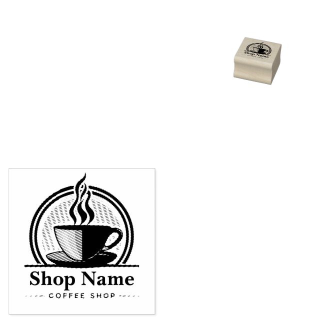 Modern professionell för minimal kaffeförsäljning stämpel (Stämplad)