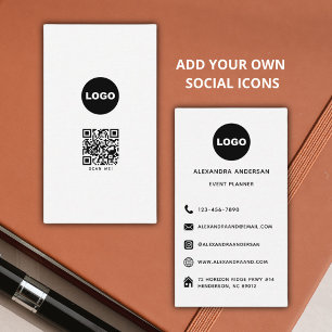 Modern Professionell för minimal Logotyp Qr-kod Visitkort
