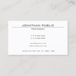 Modern Professionell för minimalistisk design Visitkort