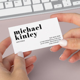 Modern professionell för minimalistisk elegant visitkort