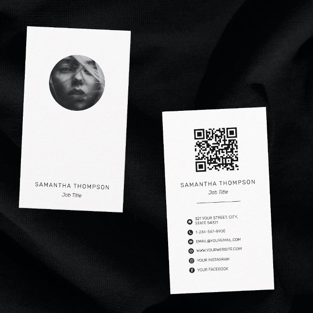 Modern Professionell för minimalistisk fotografi Visitkort (Skapare uppladdad)