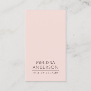 Modern professionell för minimalistisk rosa visitkort