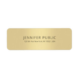 Modern Professionell för modern klass enkel i Guld Returadress Etikett